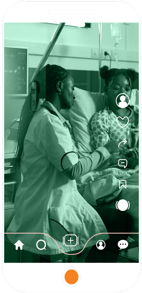 A young Nigerian filmmaker documenting a story in their community